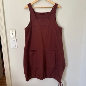 Cut Loose Burgundy Jumper Dress S/M | Oversized Layering Dress USA Made